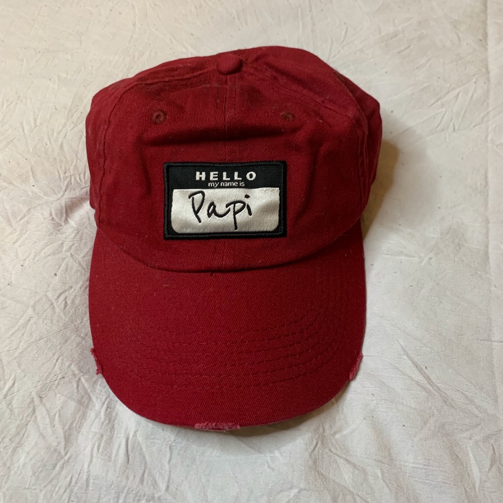 Burgundy Name Tag Hat